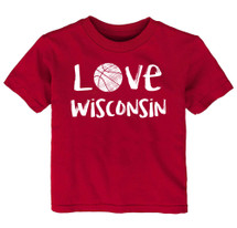 Wisconsin Loves Basketball Baby/Toddler T-Shirt