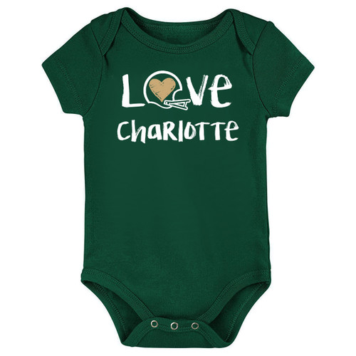 Charlotte Loves Football Baby Bodysuit