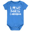 North Carolina Loves Football Baby Bodysuit