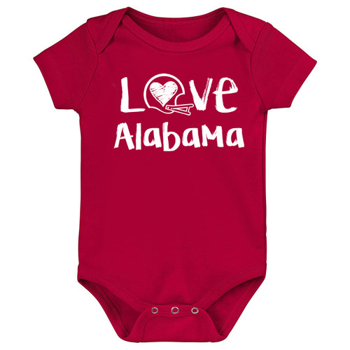 Alabama Loves Football Baby Bodysuit