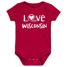 Wisconsin Loves Football Baby Bodysuit