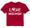 Wisconsin Loves Football Youth T-Shirt