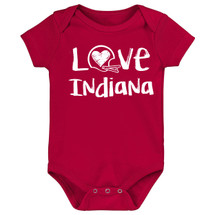 Indiana Loves Football Baby Bodysuit