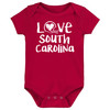 South Carolina Loves Football Baby Bodysuit