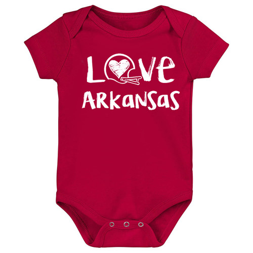Arkansas Loves Football Baby Bodysuit