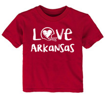 Arkansas Loves Football Baby/Toddler T-Shirt