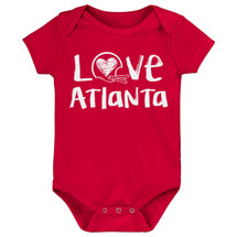 Atlanta Loves Football Chalk Art Baby Bodysuit - Red