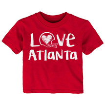 Atlanta Loves Football Chalk Art Baby/Toddler T-Shirt - Red