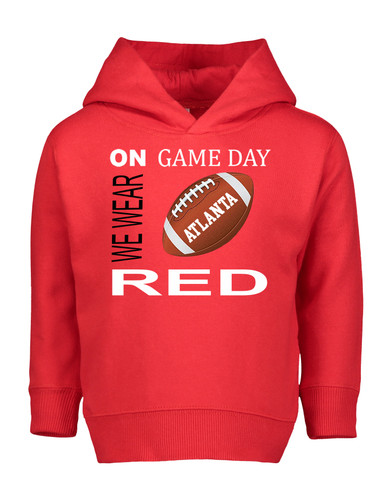 Atlanta Football On GameDay Toddler Hoodie with Side Pockets -RED