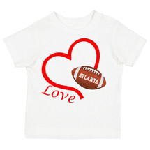 Atlanta Loves Football Heart Baby/Toddler T-Shirt