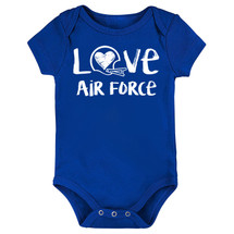 Air Force Loves Football Chalk Art Baby Bodysuit -ROY