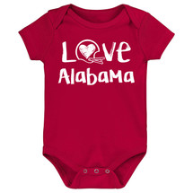 Alabama Loves Football Chalk Art Baby Bodysuit