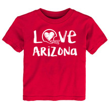 Arizona Loves Football Chalk Art Baby/Toddler T-Shirt -RED