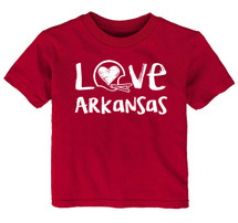 Arkansas Loves Football Chalk Art Baby/Toddler T-Shirt -GNT