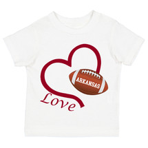 Arkansas Loves Football Heart Baby/Toddler T-Shirt