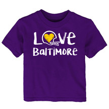 Baltimore Loves Football Chalk Art Baby/Toddler T-Shirt -PUR