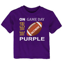 Baltimore Football On GameDay Youth T-Shirt -PUR
