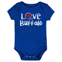 Buffalo Loves Football Chalk Art Baby Bodysuit -ROY