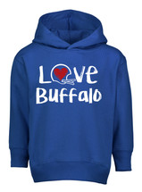 Buffalo Loves Football Chalk Art Toddler Hoodie with Side Pockets -ROY