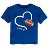Football Love Heart Baby/Toddler T-Shirt for Buffalo Fans
