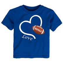 Football Love Heart Baby/Toddler T-Shirt for Buffalo Fans