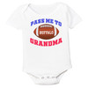Buffalo Football Pass Me to GrandMa Baby Bodysuit