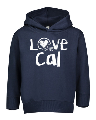 California Loves Football Chalk Art Toddler Hoodie with Side Pockets -NV