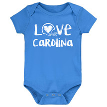 Carolina Loves Football Chalk Art Baby Bodysuit -LB