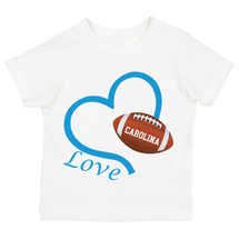 Carolina Loves Football Heart Youth T-Shirt