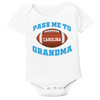 Carolina Football Pass Me to GrandMa Baby Bodysuit