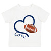 Chicago Loves Football Heart Baby/Toddler T-Shirt