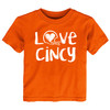 Cincinnati Loves Football Chalk Art Baby/Toddler T-Shirt -ORA