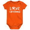 Cleveland Loves Football Chalk Art Baby Bodysuit -ORA