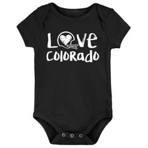 Colorado Loves Football Chalk Art Baby Bodysuit -BLK