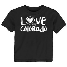 Colorado Loves Football Chalk Art Baby/Toddler T-Shirt -BLK