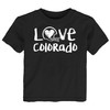 Colorado Loves Football Chalk Art Youth T-Shirt -BLK