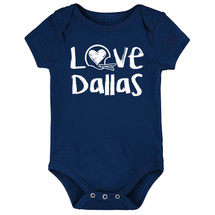 Dallas Loves Football Chalk Art Baby Bodysuit -NV