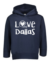 Dallas Loves Football Chalk Art Toddler Hoodie with Side Pockets -NV