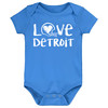 Detroit Loves Football Chalk Art Baby Bodysuit -LB