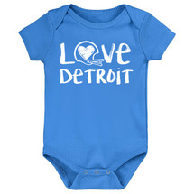 Detroit Loves Football Chalk Art Baby Bodysuit -LB