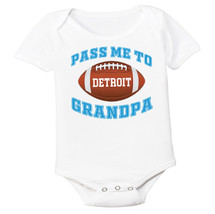 Detroit Football Pass Me to GrandPa Baby Bodysuit