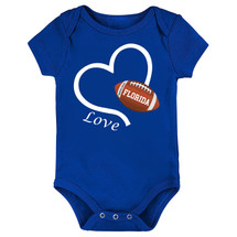Florida Loves Football Heart Baby Bodysuit