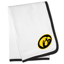 Iowa Hawkeyes Officially Licensed Baby Receiving Blanket - Black Trim