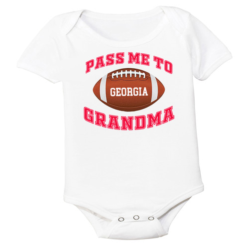 Georgia Football Pass Me to GrandMa Baby Bodysuit