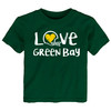Green Bay Loves Football Chalk Art Baby/Toddler T-Shirt -GRN