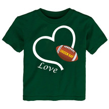 Football Love Heart Baby/Toddler T-Shirt for Green Bay Fans