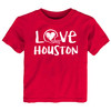 Houston Loves Football Chalk Art Baby/Toddler T-Shirt -RED