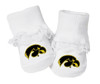 Iowa Hawkeyes Baby Toe Booties with Lace