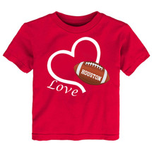 Houston Loves Football Heart Baby/Toddler T-Shirt