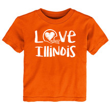 Illinois Loves Football Chalk Art Youth T-Shirt -ORA
